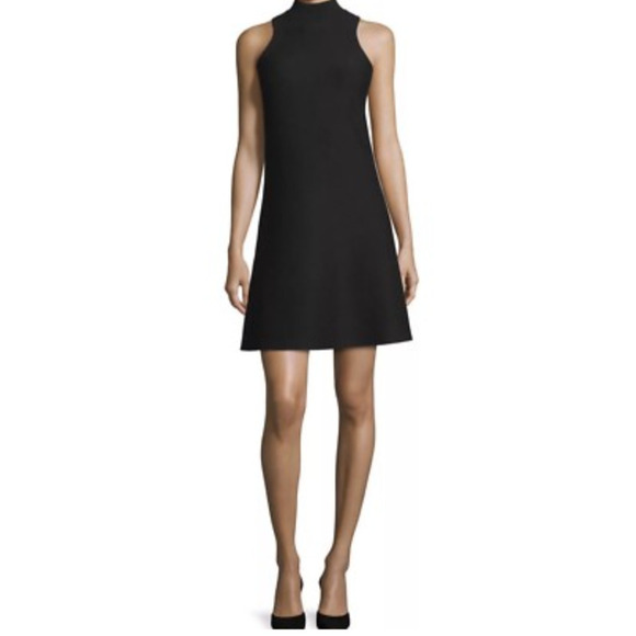 Theory Ineeta Black Classic Milano Knit Wool High Neck Dress Minimalist Small - Picture 3 of 11